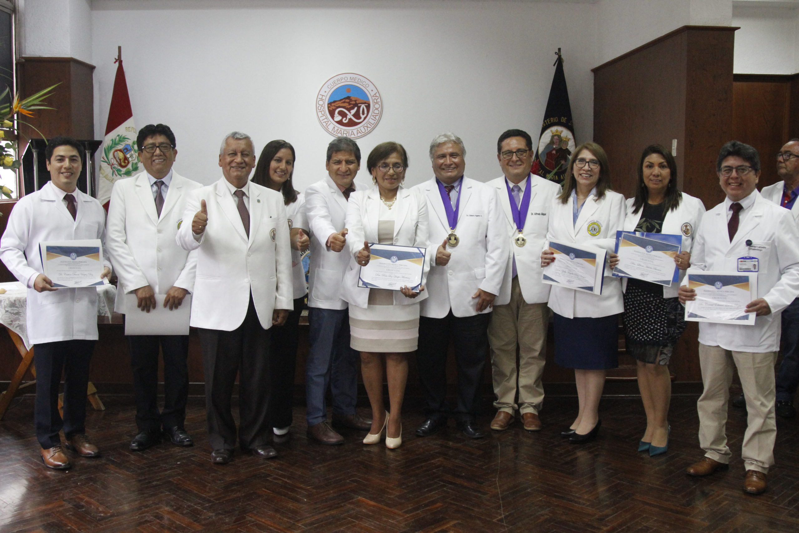 Juramentación Cuerpo Médico Hospital María Auxiliadora Federacion Medica Peruana 9535