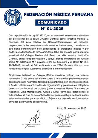 COMUNICADO FMP 01 2025